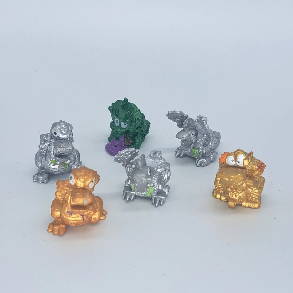 Zuru Smashers Dino Smashers Mini Figures Lot of 6 Silver Gold Green Toy